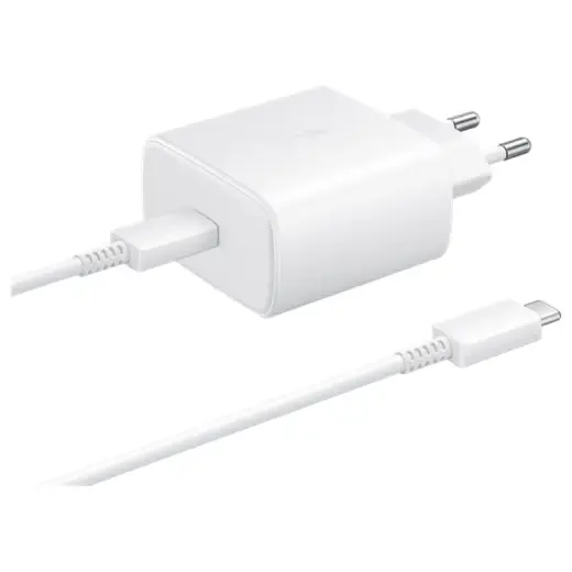 Samsung EP-TA845 tīkla lādētājs | 45W | PD, QC | USB-C | ar USB-C vadu komplektā | balts