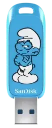 Zibatmiņa Sandisk Smurfs 64GB Brainy Smurf Edition
