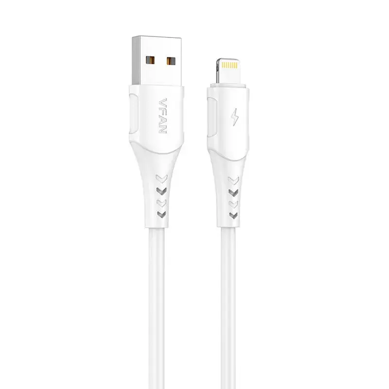 Vipfan Colorful X12 datu pārraides un uzlādes vads | USB-A uz Lightning | 15W | 1m | balts
