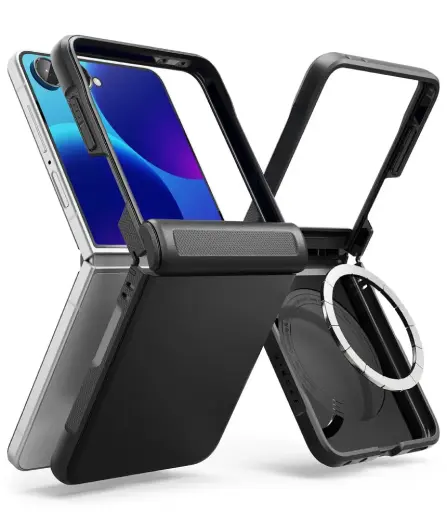Ringke Onyx knyginio tipo telefono dėklas su MagSafe palaikymu Samsung Galaxy Z Flip 8 (F776) juodas