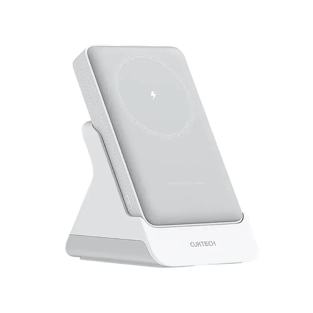 Cuktech WPB100N with Stand ārējais akumulators (powerbank) | 10 000 mAh | 20W | MagSafe | balts