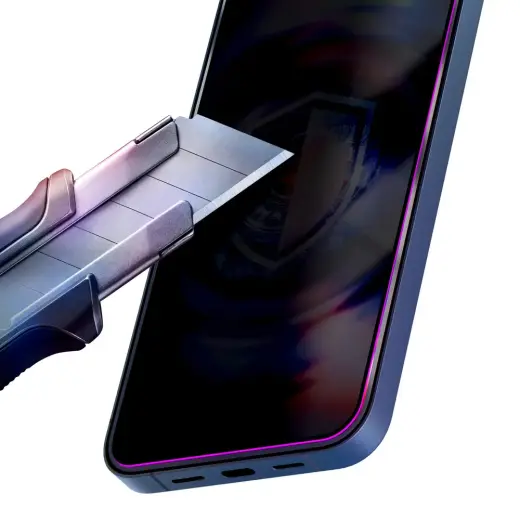 3mk HardGlass Max Privacy tempered glass for phone iPhone 15 Pro (privacy effect) with applicator