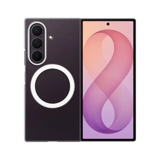 Samsung Clear Magnet чехол с поддержкой MagSafe для телефона Samsung Galaxy Z Fold 8 Ultra (F976) прозрачный (защитная плёнка в комплекте)