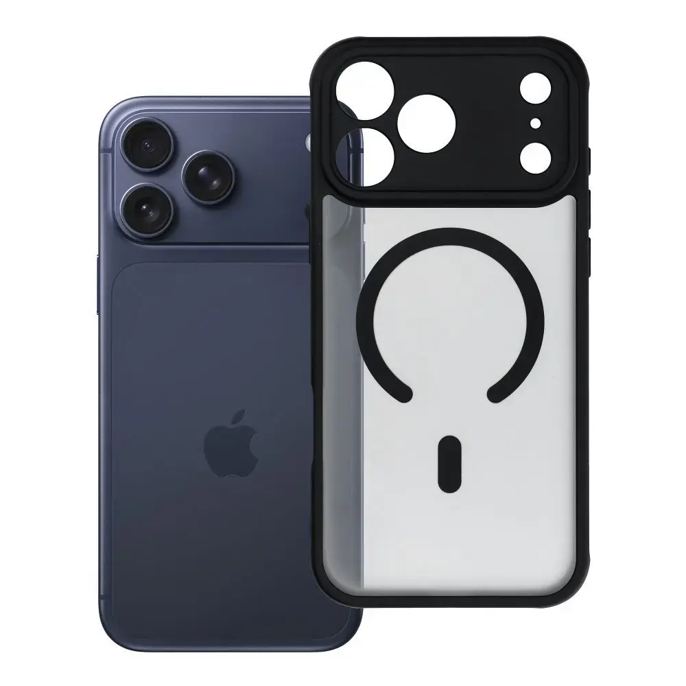 Full Matte Mag maciņš ar MagSafe atbalstu telefonam iPhone 17 Pro Max | iPhone 18 Pro Max melns