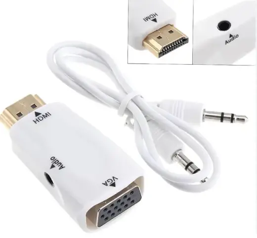 Fusion video signāla pārveidotājs HDMI uz VGA (+ audio), balts