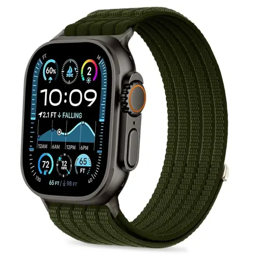 Tech-Protect Nylon Sport smartwatch strap for Apple Watch 8/9/10/11/SE/Ultra (44/45/46/49 mm) | Nylon | green