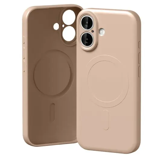 Mercury Semi-Silicone phone case with MagSafe support for iPhone 17 pink