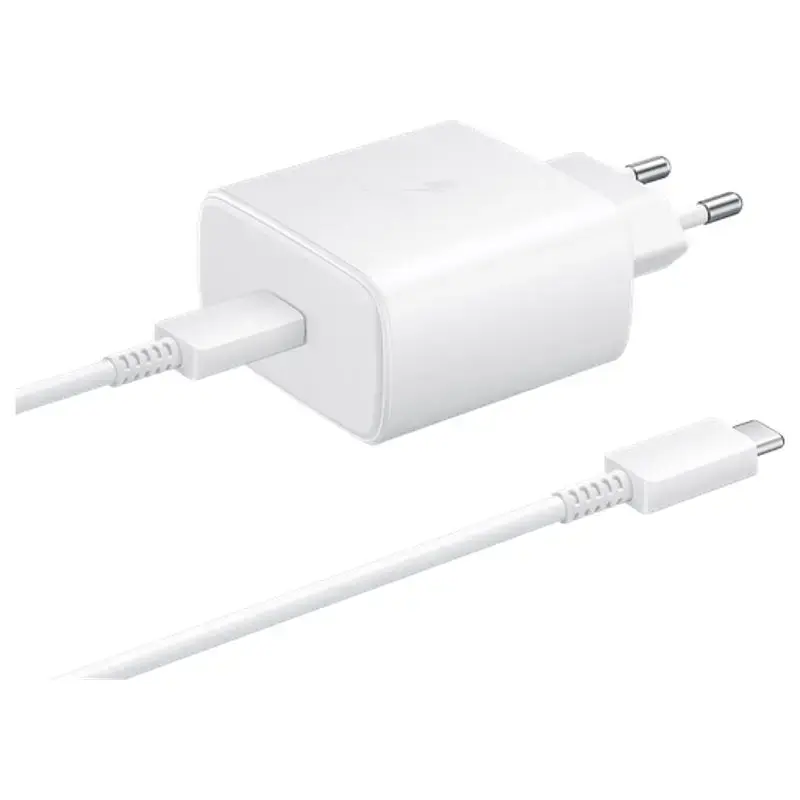 Samsung EP-TA845 tīkla lādētājs | 45W | PD, QC | USB-C | ar USB-C vadu komplektā | balts