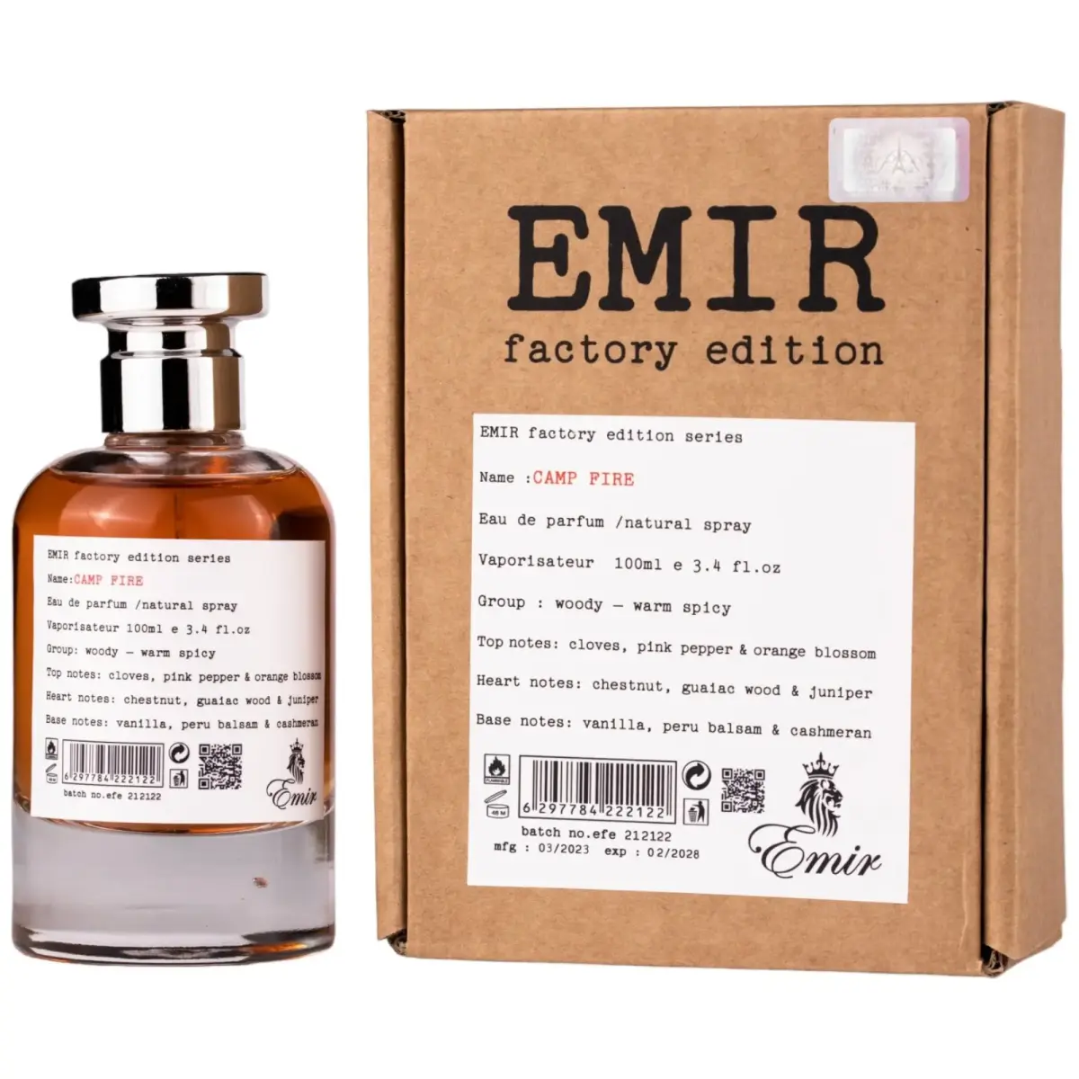 Paris Corner Emir Camp Fire Factory Edition (EDP) parfimērijas ūdens unisex 100 ml