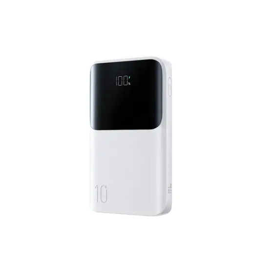 Joyroom JR-QP191 Star Series Mini ārējais akumulators (powerbank) | 10 000 mAh | 22.5W | USB-A, USB-C | LED ekrāns | balts