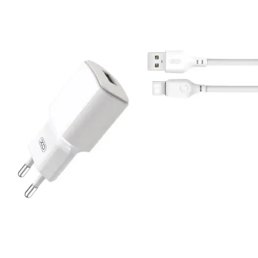 XO L73 travel charger | 12W | USB-C | with USB-C cable included | white
