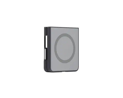 Samsung Mirror Magnet grāmatveida maciņš telefonam Samsung Galaxy Z Flip 8 (F776) sudraba krāsā