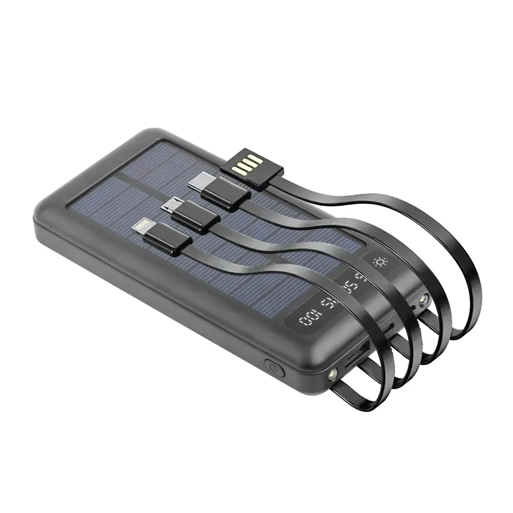 Setty solar SLR-100 ārējais akumulators (powerbank) | 10 000 mAh | melns