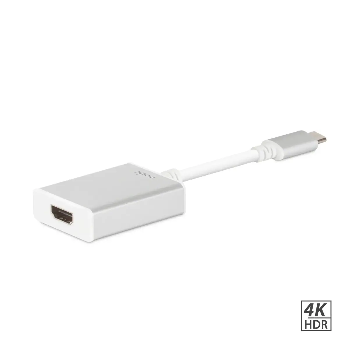 Fusion Multimedia Adapter Type-C to HDMI (4K @ 30Hz, 1080P @ 60Hz) Sudraba
