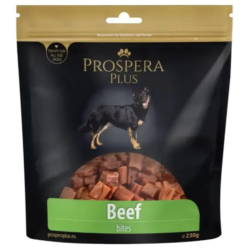 Gardums suņiem – Prospera Plus Beef Bits, 230 g