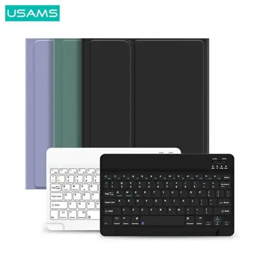 USAMS Winro grāmatveida maciņš ar klaviatūru planšetdatoram iPad 10.2" A10 (2019) | iPad 10.2" A12 (2020) | iPad 10.2" A13 (2021) melns