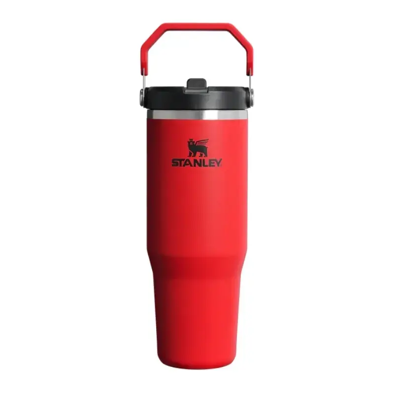 Thermo mug with straw The IceFlow Flip Straw 2.0 Tumbler 0.89L dark red