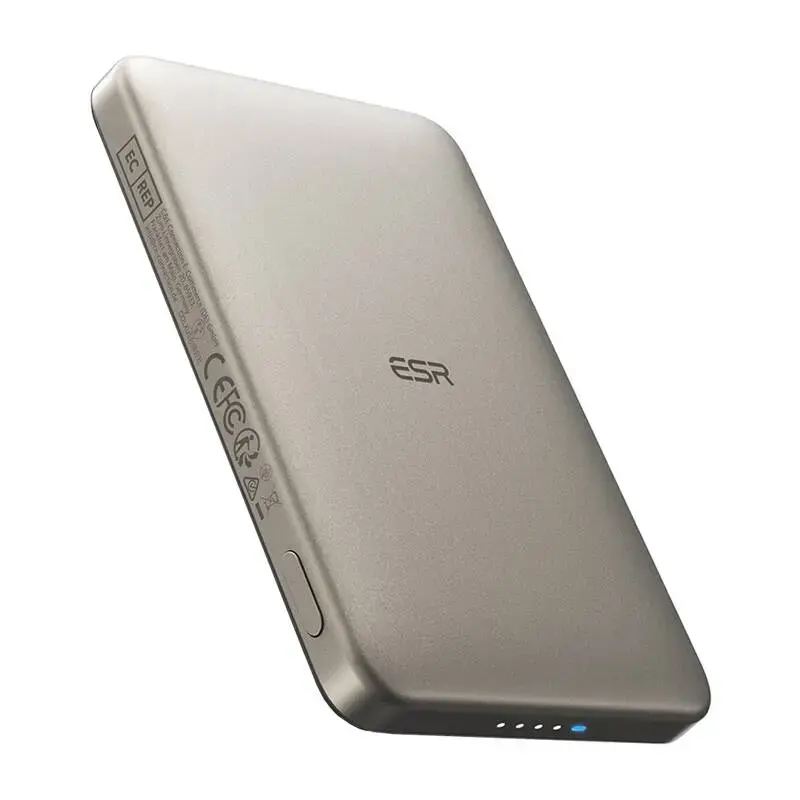 ESR Qi2 MagSlim external battery (powerbank) | 5000 mAh | 15W | MagSafe | sand
