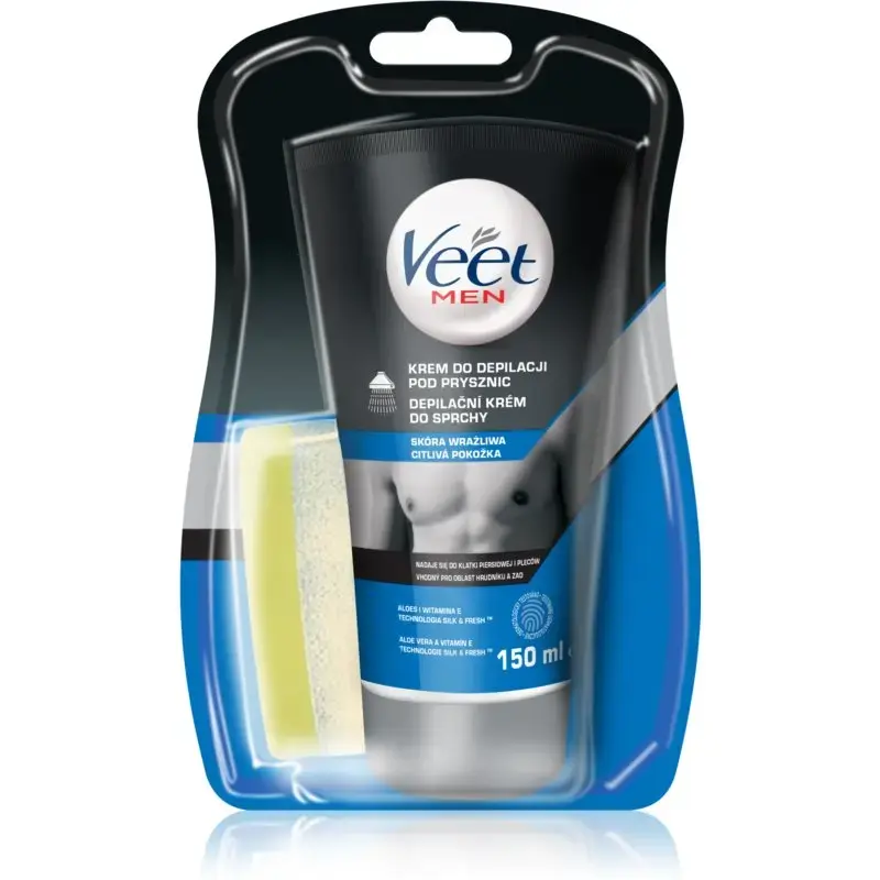 Veet MEN Shower Hair Removal Cream for Sensitive Skin for Men 150 Ml