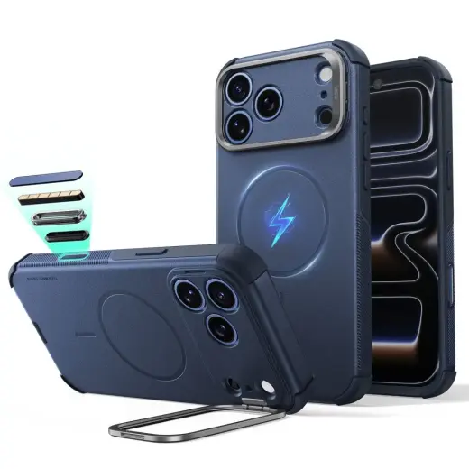 ESR Cyber Tough чехол с подставкой и поддержкой MagSafe для телефона iPhone 17 Pro | iPhone 18 Pro синий