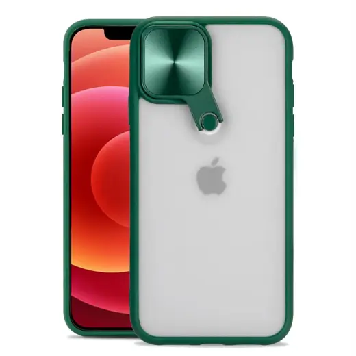 Tel Protect Cyclops telefono dėklas iPhone 13 žalias (su kameros apsauga)