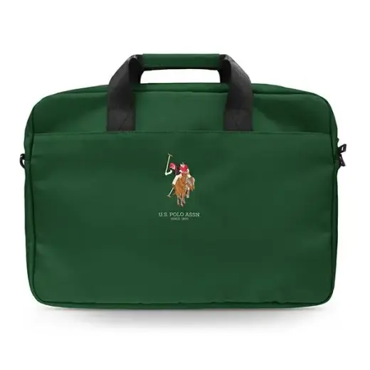 U.S. Polo Assn. Polo Embroidery nešiojamojo kompiuterio krepšys 16" žalias