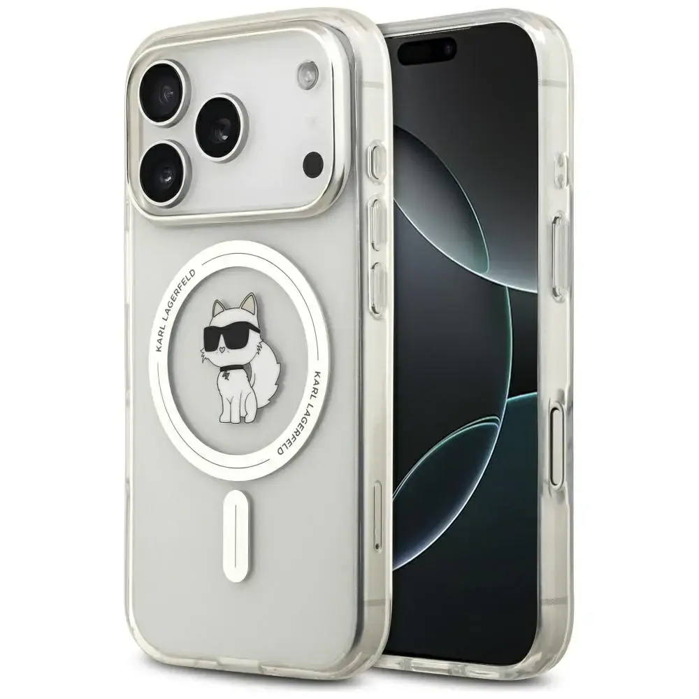 Karl Lagerfeld IML Choupette MagSafe Case for iPhone 17 Pro Max Clear