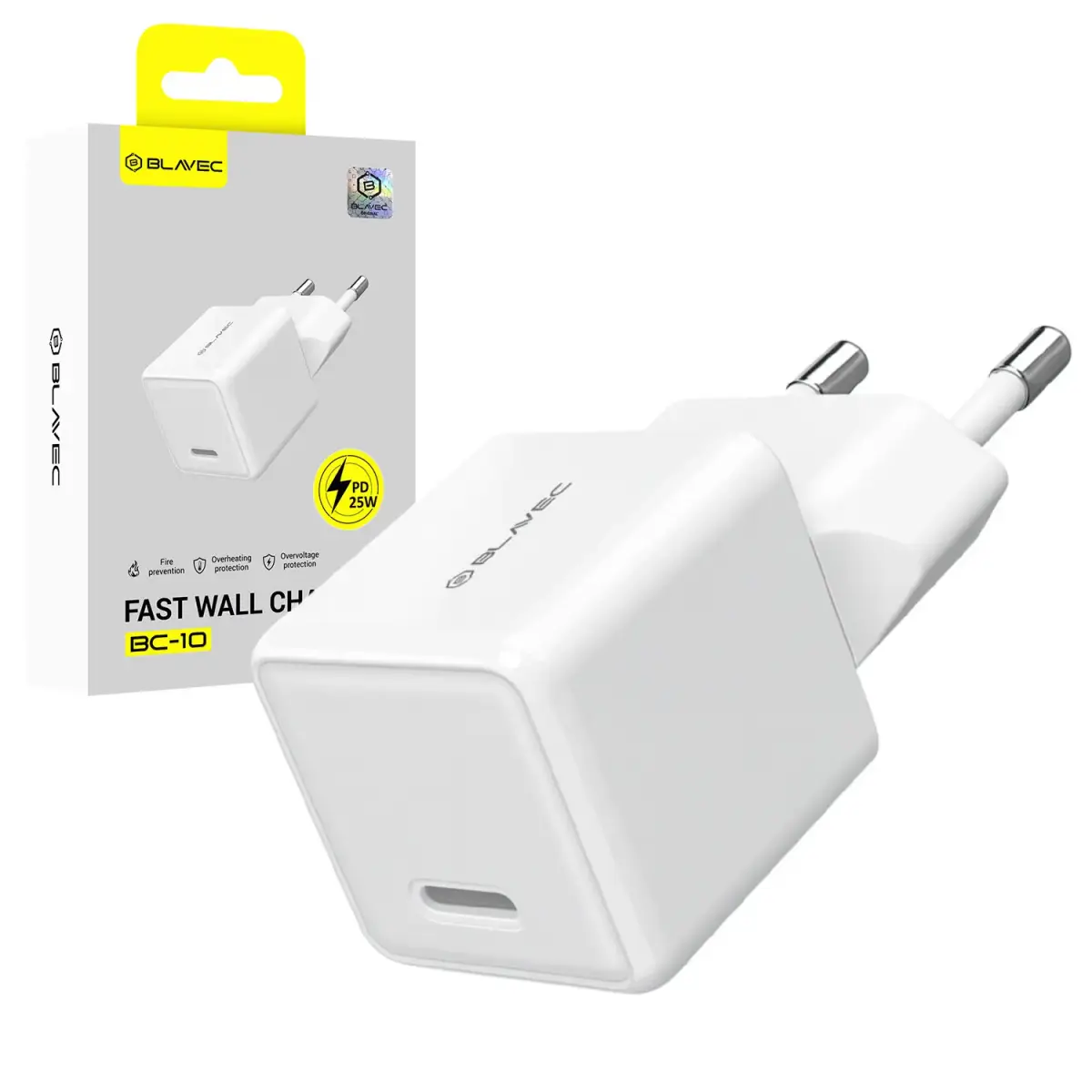 Blavec BC-10 tīkla lādētājs | 25W | PD | USB-C | balts