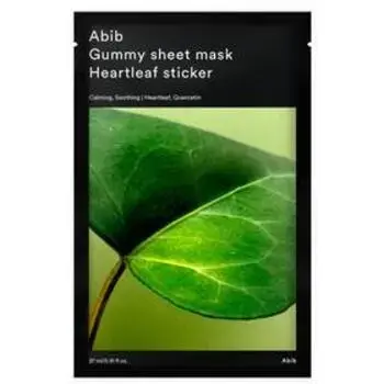 Abib Gummy Sheet Mask Heartleaf Sticker - Hydratační plátýnková maska s extraktem z chřestu srdčitého 27ml