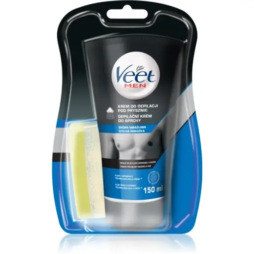 Veet MEN Shower Hair Removal Cream for Sensitive Skin for Men 150 Ml