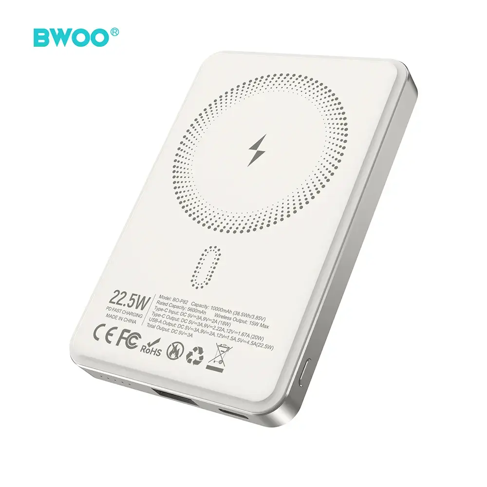 BWOO P82 BO väline akupank (powerbank) | 10 000 mAh | 15W | Wireless | hall