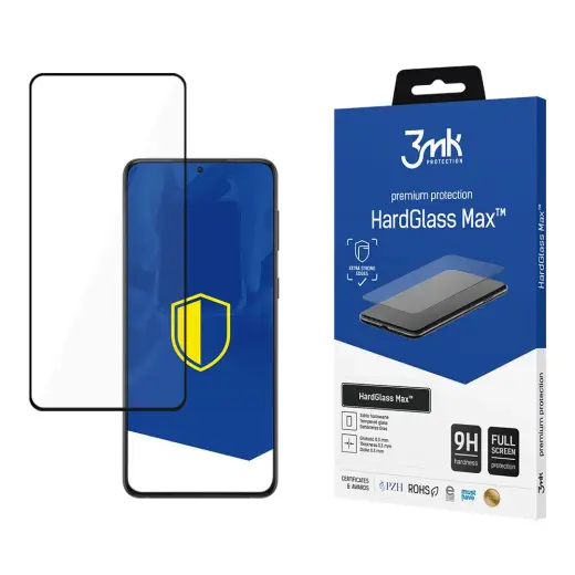 3mk HardGlass Max™ tempered glass for phone Samsung Galaxy S22 Plus black