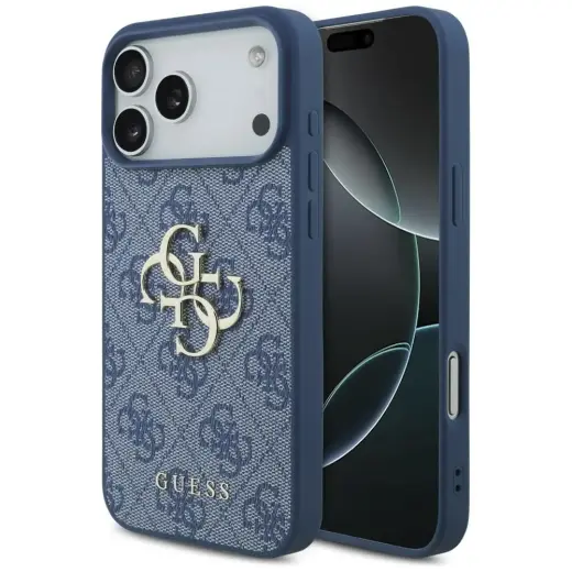 Guess 4G Big Logo maciņš telefonam iPhone 18 Pro Max | iPhone 17 Pro Max zils