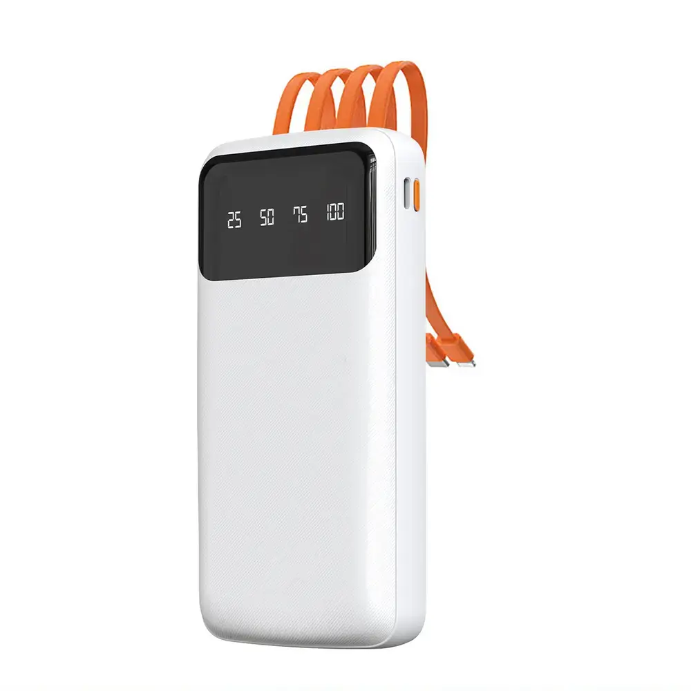 Dudao K6Pro väline akupank (powerbank) | 10 000 mAh | USB-A, USB-C, Lightning | valge