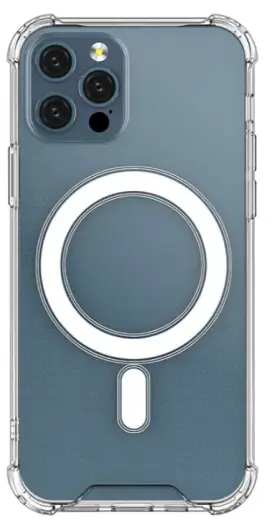Fusion MagSafe Magnetic izturīgs silikona aizsargapvalks Apple iPhone 12 Pro Max caurspīdīgs