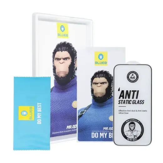 BlueO 5D Mr. Monkey защитное стекло для телефона iPhone 16 Pro черный
