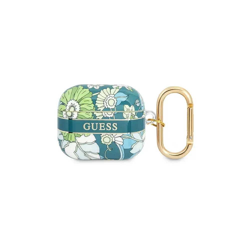 Guess case for Airpods 3 GUA3HHFLN green Flower