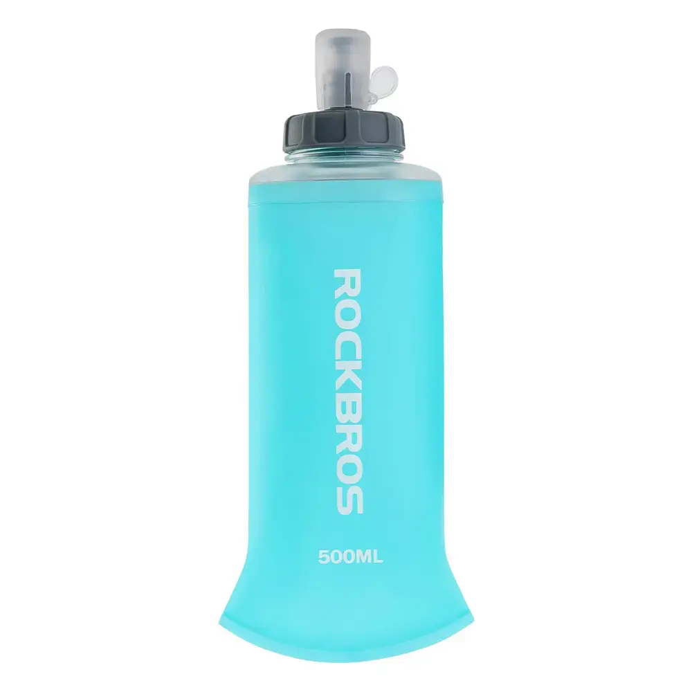 Rockbros 35210027001 soft flask running water bottle 500 ml - light blue