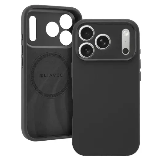 Liavec Silk Shield telefono dėklas su MagSafe palaikymu iPhone 17 Pro juodas