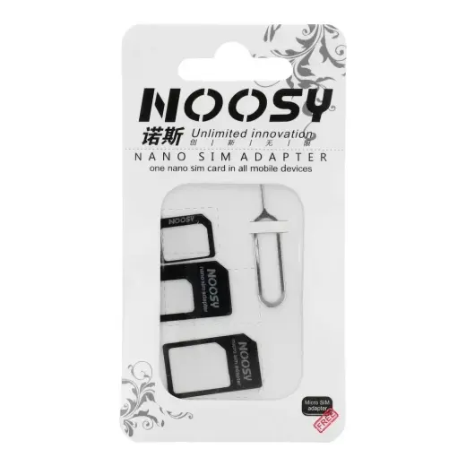 Adapters Nano SIM/Micro, Micro Sim and Nano/Sim (NOOSY 3in1) black