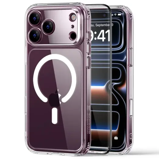 ESR CLASSIC HYBRID MAGSAFE aizsargstikls telefona ekrānam iPhone 17 Pro Max | iPhone 18 Pro Max
