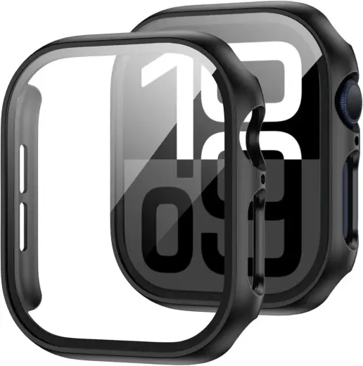 Tech-Protect Defense360 viedpulksteņa maciņš (apvalks) priekš Apple Watch Series 10 (46 mm) | ar iebūvētu stiklu | melns