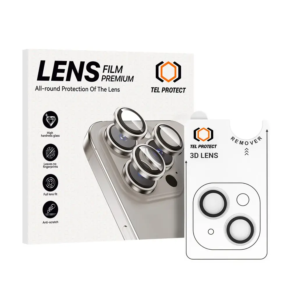 Tempered glass Tel Protect 3D Lens on camera for Iphone 11 transparent (lens 2 pieces)