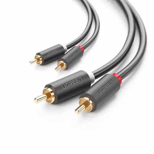 UGREEN 2RCA (Cinch) uz 2RCA (Cinch) kabelis 2m (melns)