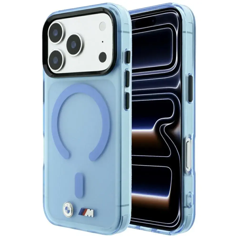 BMW M IML Frosted Metal Logo & Trims чехол с поддержкой MagSafe для телефона iPhone 17 Pro | iPhone 18 Pro синий