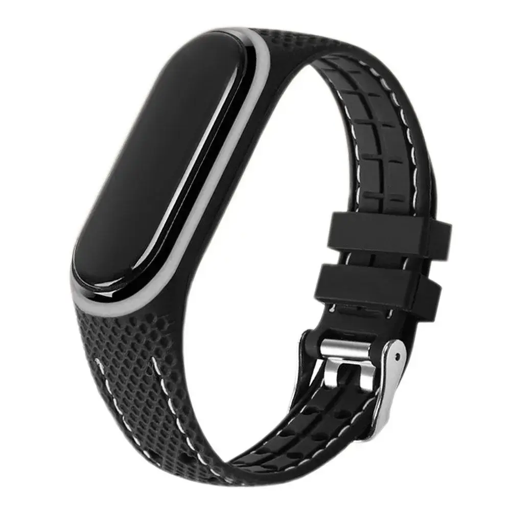 LIFESTYLE nutikella rihm Xiaomi Mi Band 7 jaoks | silikoonist | must