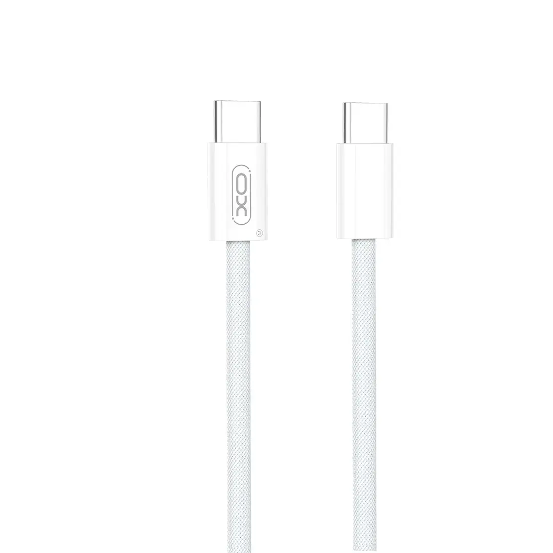 XO NB-Q260A datu pārraides un uzlādes vads | USB-C uz USB-C | PD | 60W | 1m | balts