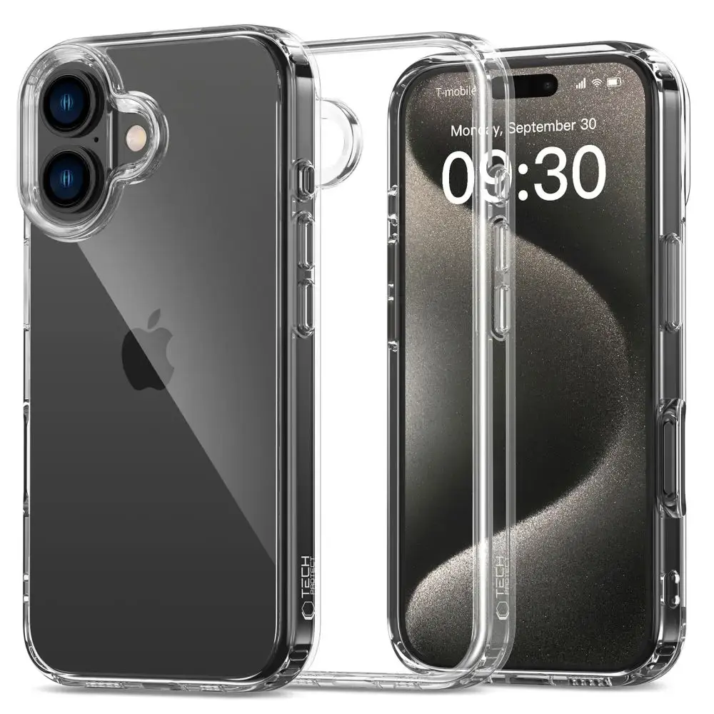 TECH-PROTECT FLEXAIR HYBRID maciņš telefonam iPhone 16 caurspīdīgs