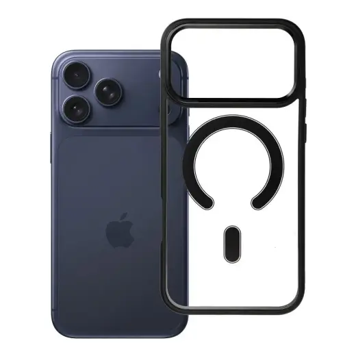 Color Edge Mag telefono dėklas su MagSafe palaikymu iPhone 17 Pro Max juodas