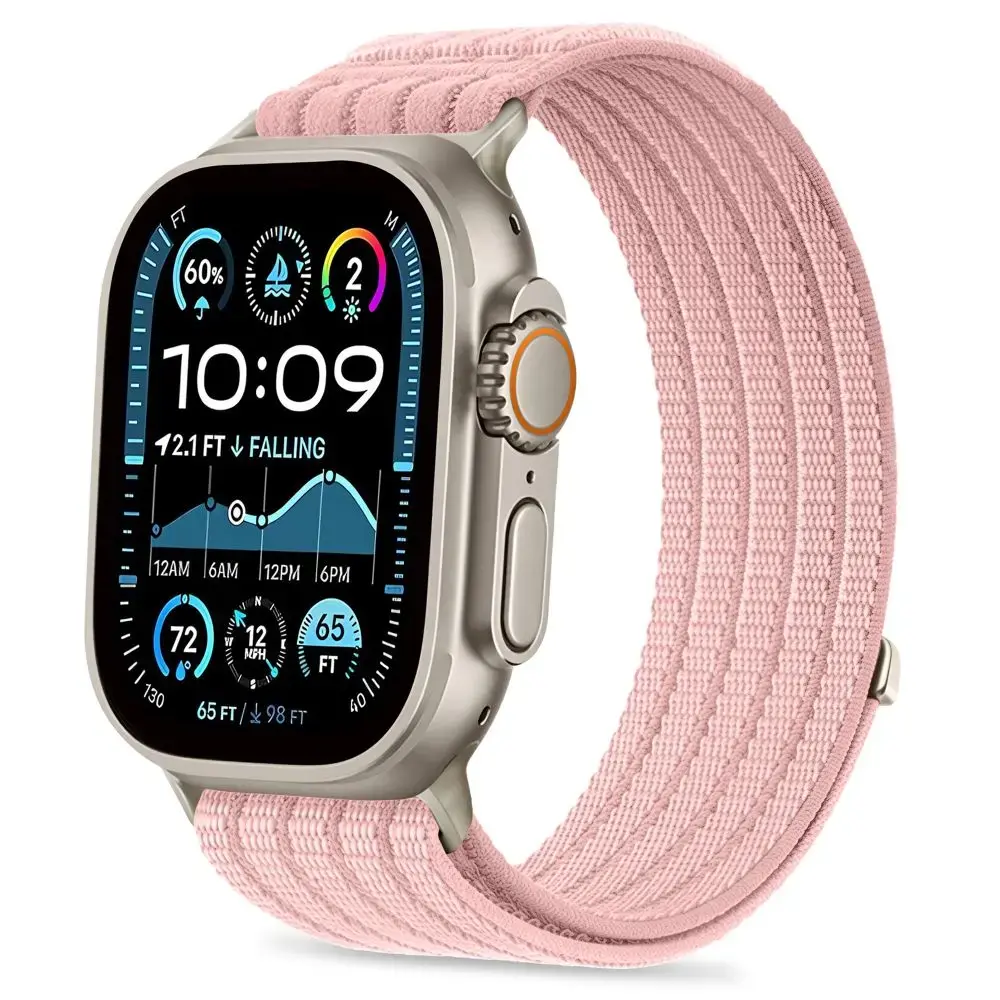 Tech-Protect Nylon Sport smartwatch strap for Apple Watch 8/9/10/11/SE/Ultra (44/45/46/49 mm) | Nylon | pink